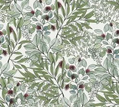 Vliestapete GEO NORDIC - grün-weiß - 10 Meter