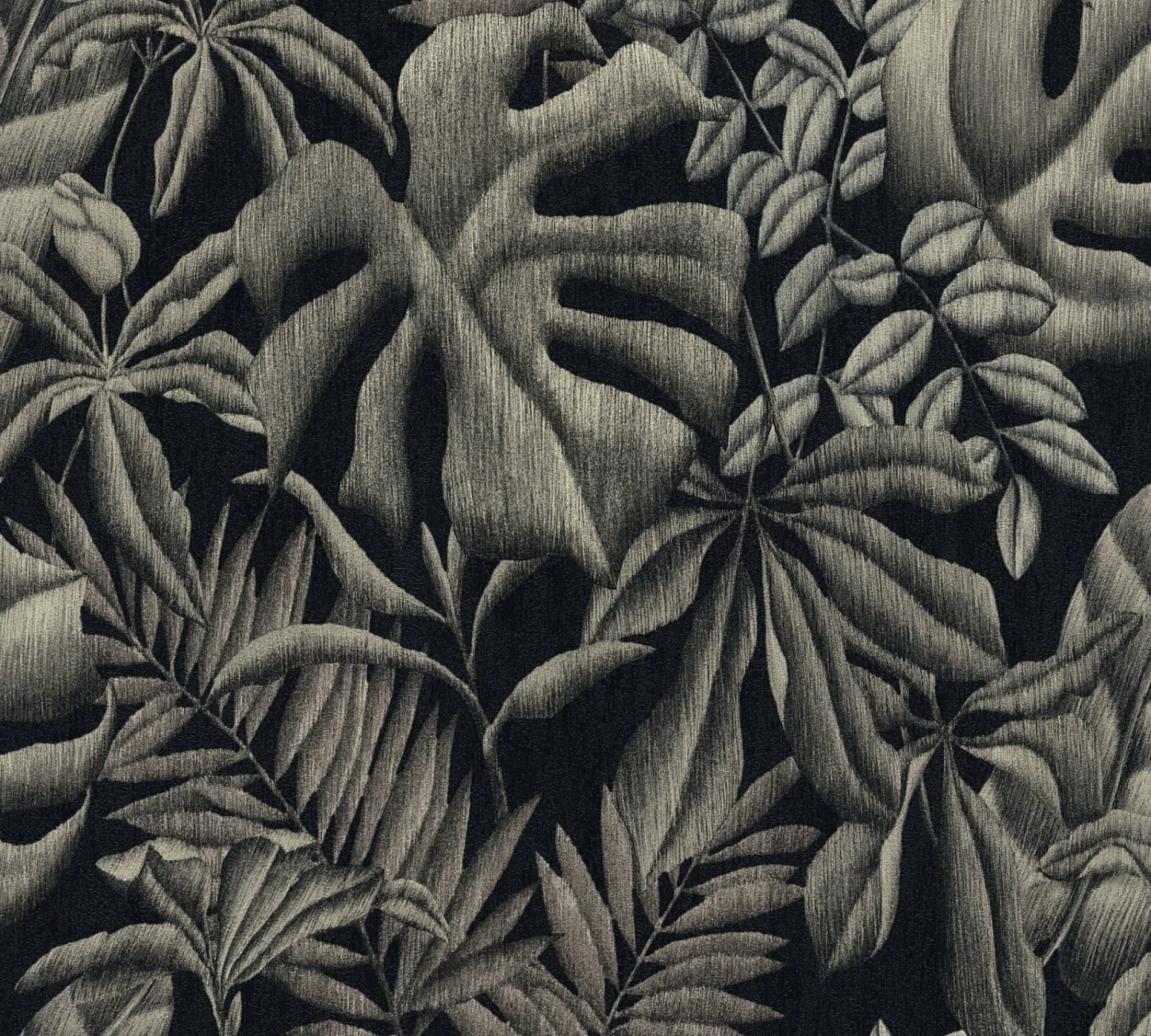 Vliestapete GREENERY - grau-schwarz - 10 Meter 1 Vliestapete GREENERY - grau-schwarz - 10 Meter