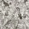 Vliestapete GREENERY - schwarz-weiß - 10 Meter