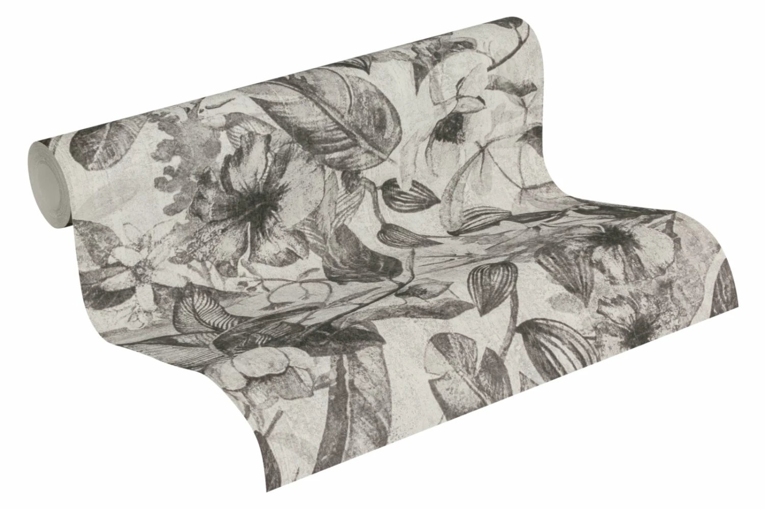 Vliestapete GREENERY - grau-schwarz - 10 Meter 2 Vliestapete GREENERY - grau-schwarz - 10 Meter – Bild 2