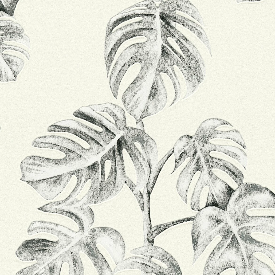 Vliestapete GREENERY - schwarz-weiß - 10 Meter 3 Vliestapete GREENERY - schwarz-weiß - 10 Meter – Bild 3