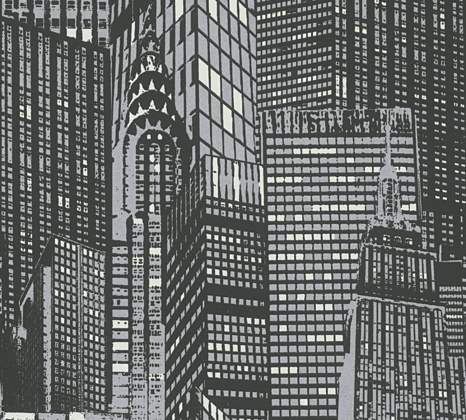 Vliestapete IL DECORO - schwarz-silber - 10 Meter 1 Vliestapete IL DECORO - schwarz-silber - 10 Meter