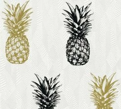 Vliestapete IL DECORO - gold-schwarz - 10 Meter