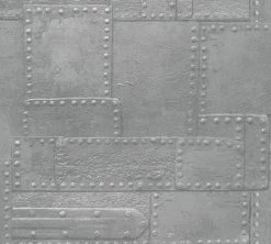 Vliestapete IL DECORO - silber-grau - 10 Meter