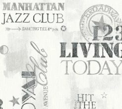 Vliestapete IL DECORO - schwarz-weiß - 10 Meter