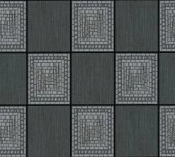 Papiertapete IL DECORO - grau-schwarz - 10 Meter