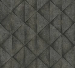 Vliestapete INDUSTRIAL - grau-schwarz - 10 Meter