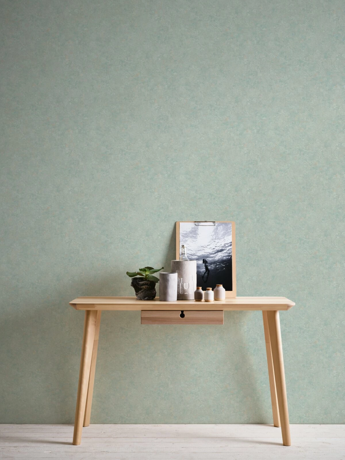 Vliestapete INDUSTRIAL - beige-türkis - 10 Meter 4 Vliestapete INDUSTRIAL - beige-türkis - 10 Meter – Bild 4