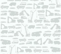 Vliestapete LITTLE STARS - grau - 10 Meter