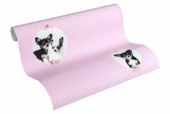 Vliestapete LITTLE STARS - rosa-schwarz - 10 Meter -Baumarkt Verkaufsgeschäft 9004593600 04 1600Wx1600H