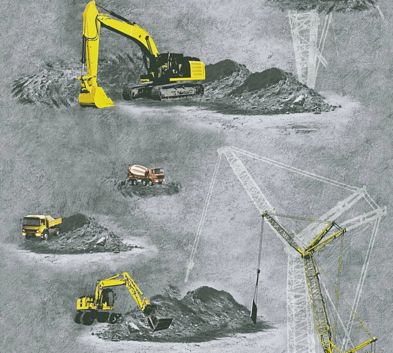 Vliestapete LITTLE STARS - gelb-schwarz - 10 Meter 1 Vliestapete LITTLE STARS - gelb-schwarz - 10 Meter