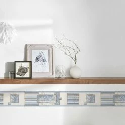 Papier-Borte ONLY BORDERS 10 - blau-gold - 5 Meter -Baumarkt Verkaufsgeschäft 9004610400 04 1600Wx1600H