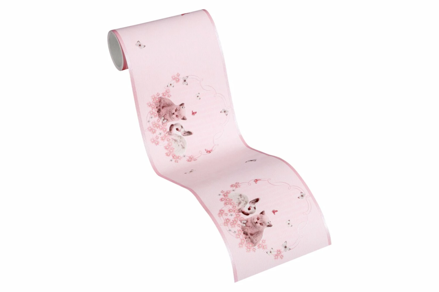 Vlies-Borte LITTLE STARS - rosa-silber - 13 cm 2 Vlies-Borte LITTLE STARS - rosa-silber - 13 cm – Bild 2