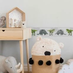 Vlies-Borte LITTLE STARS - grün-grau - 13 cm -Baumarkt Verkaufsgeschäft 9004612100 04 1600Wx1600H