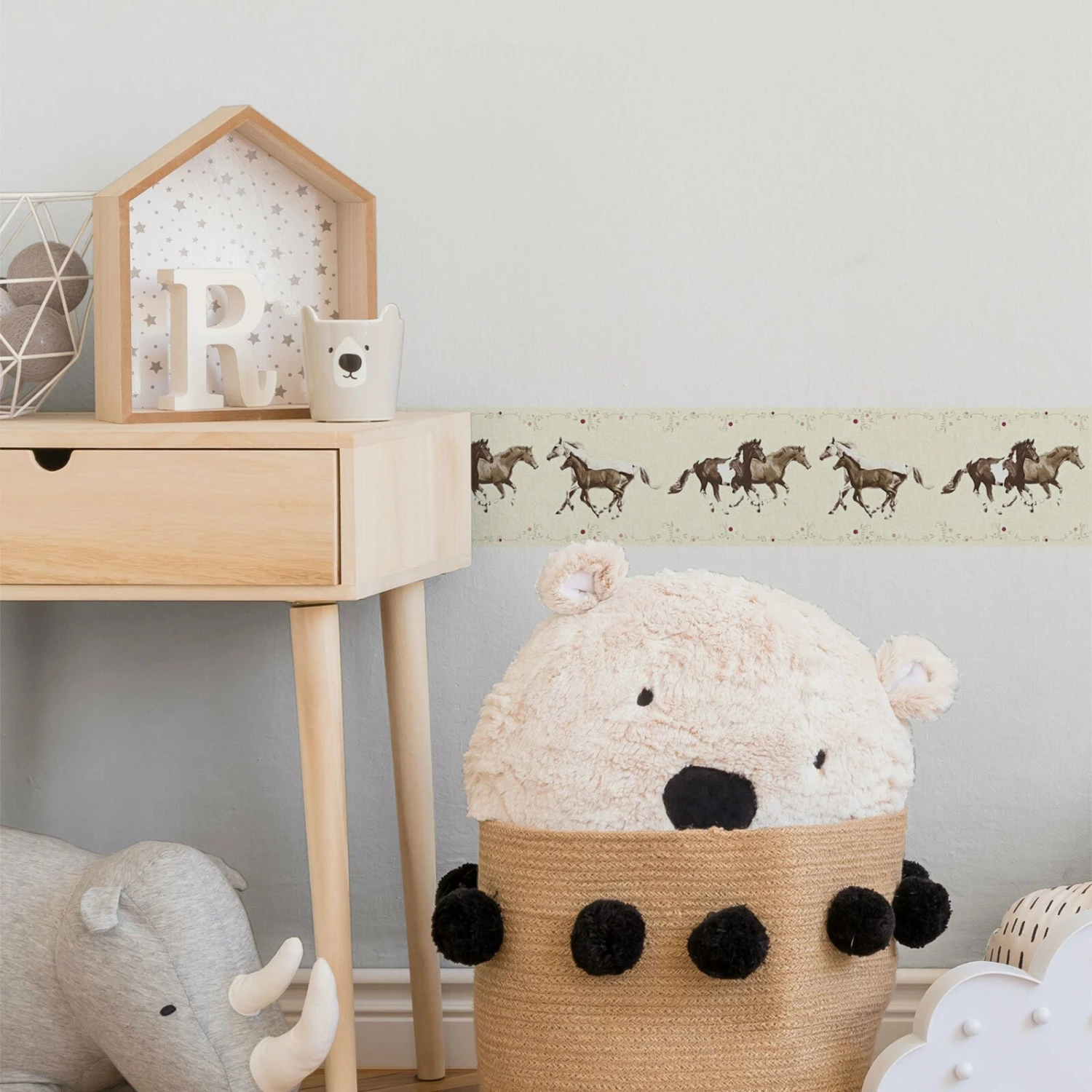 Vlies-Borte LITTLE STARS - creme-braun - 13 cm 3 Vlies-Borte LITTLE STARS - creme-braun - 13 cm – Bild 3