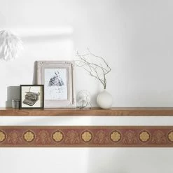 Papier-Borte ONLY BORDERS 10 - rot-gold - 5 Meter -Baumarkt Verkaufsgeschäft 9004618900 04 1600Wx1600H