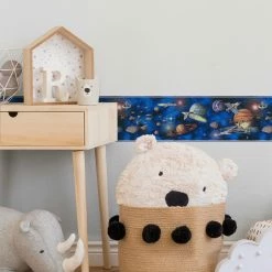 Papier-Borte ONLY BORDERS 10 - blau-schwarz - 5 Meter -Baumarkt Verkaufsgeschäft 9004620000 04 1600Wx1600H