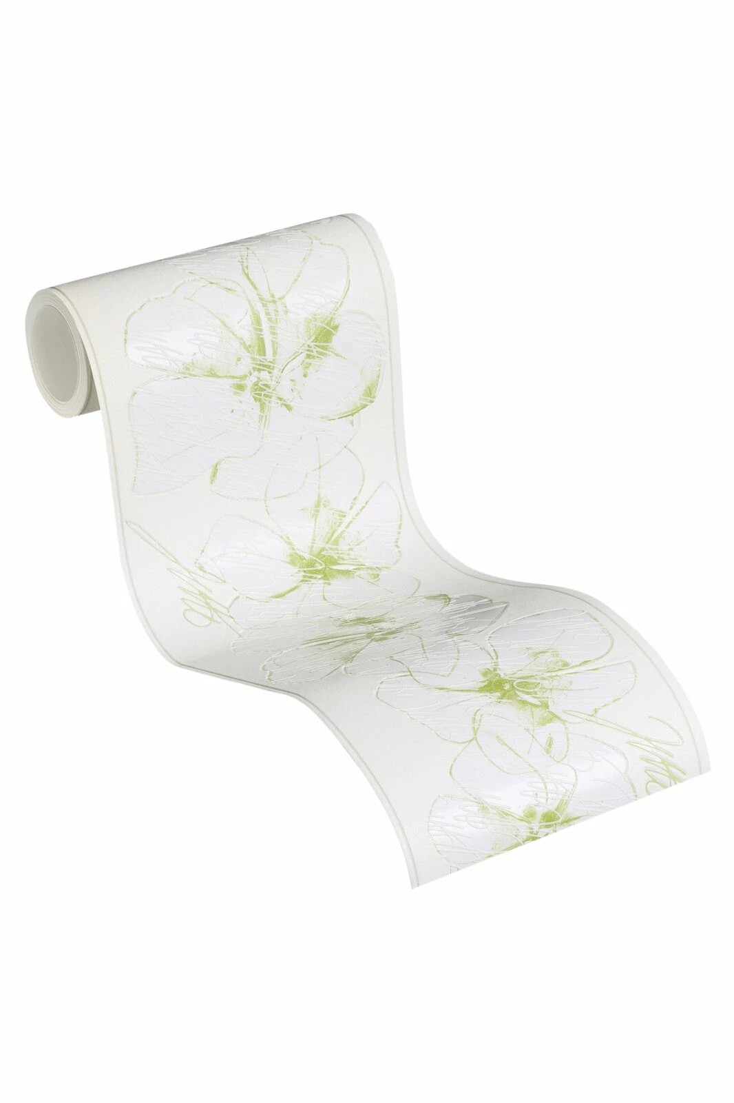 Vlies-Borte ONLY BORDERS 10 - grün-weiß - 17 cm 2 Vlies-Borte ONLY BORDERS 10 - grün-weiß - 17 cm – Bild 2