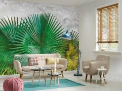 Fototapete DESIGNWALLS - grün-grau - Palmen - 2,55 Meter -Baumarkt Verkaufsgeschäft 9004622300 03 1600Wx1600H
