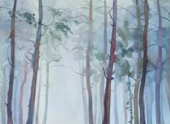 Fototapete DESIGNWALLS - blau-grün - Wald - 2,55 Meter