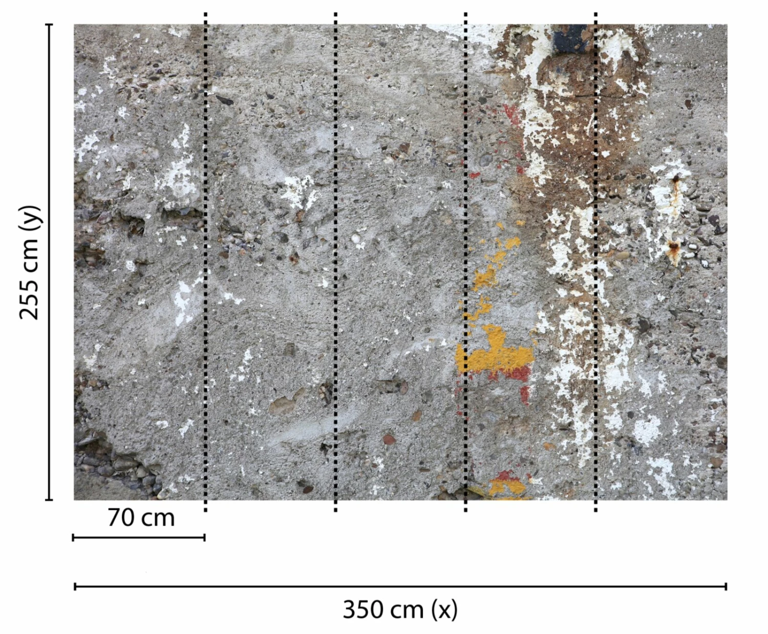 Fototapete DESIGNWALLS - grau-gelb - Beton - 2,55 Meter 2 Fototapete DESIGNWALLS - grau-gelb - Beton - 2,55 Meter – Bild 2