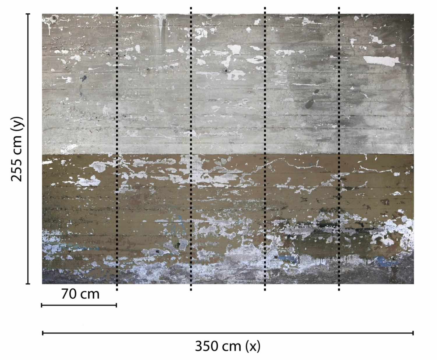 Fototapete DESIGNWALLS - grau-braun - Beton - 2,55 Meter 2 Fototapete DESIGNWALLS - grau-braun - Beton - 2,55 Meter – Bild 2
