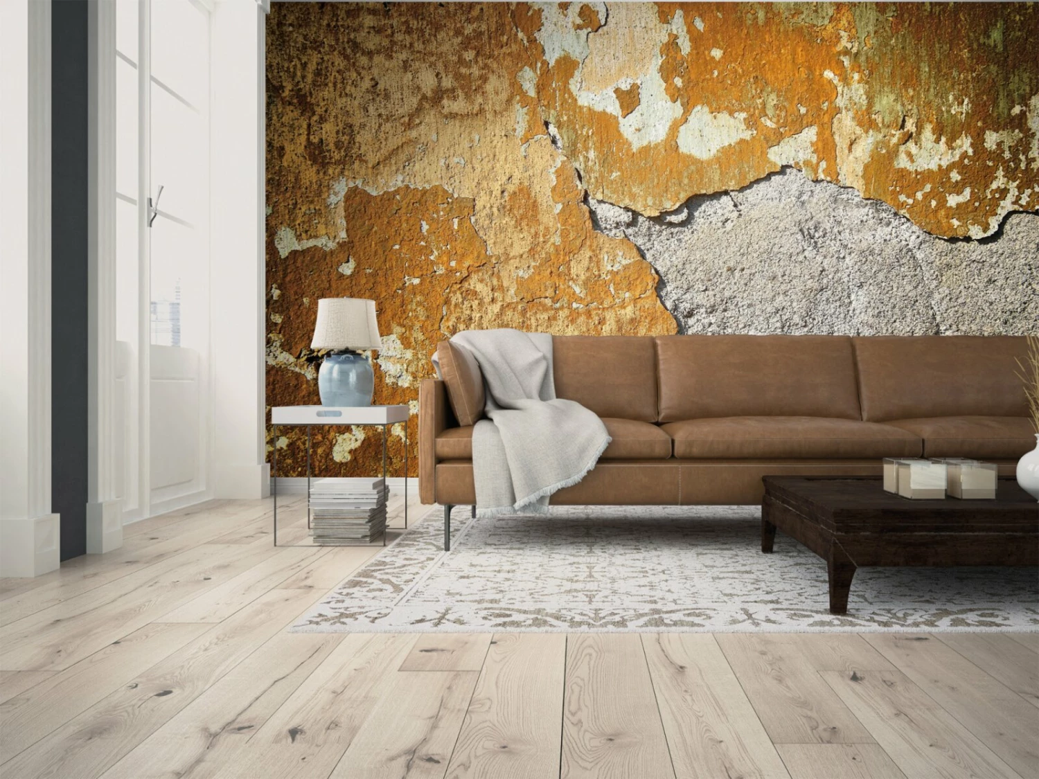 Fototapete DESIGNWALLS - orange-grau - Beton - 2,55 Meter 3 Fototapete DESIGNWALLS - orange-grau - Beton - 2,55 Meter – Bild 3