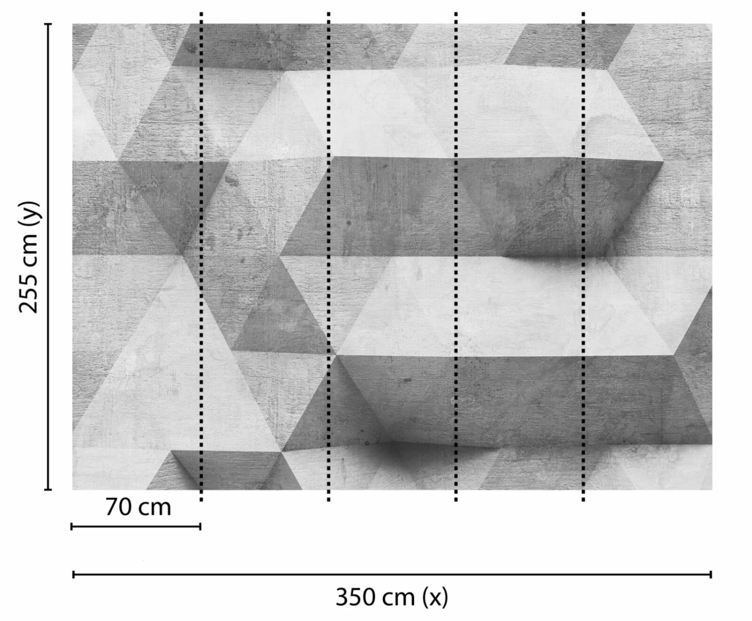 Fototapete DESIGNWALLS - grau - 3D-Art - 2,55 Meter 2 Fototapete DESIGNWALLS - grau - 3D-Art - 2,55 Meter – Bild 2