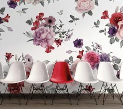 Fototapete DESIGNWALLS - rosa-weiß - Blumen - 2,55 Meter -Baumarkt Verkaufsgeschäft 9004627200 03 1600Wx1600H