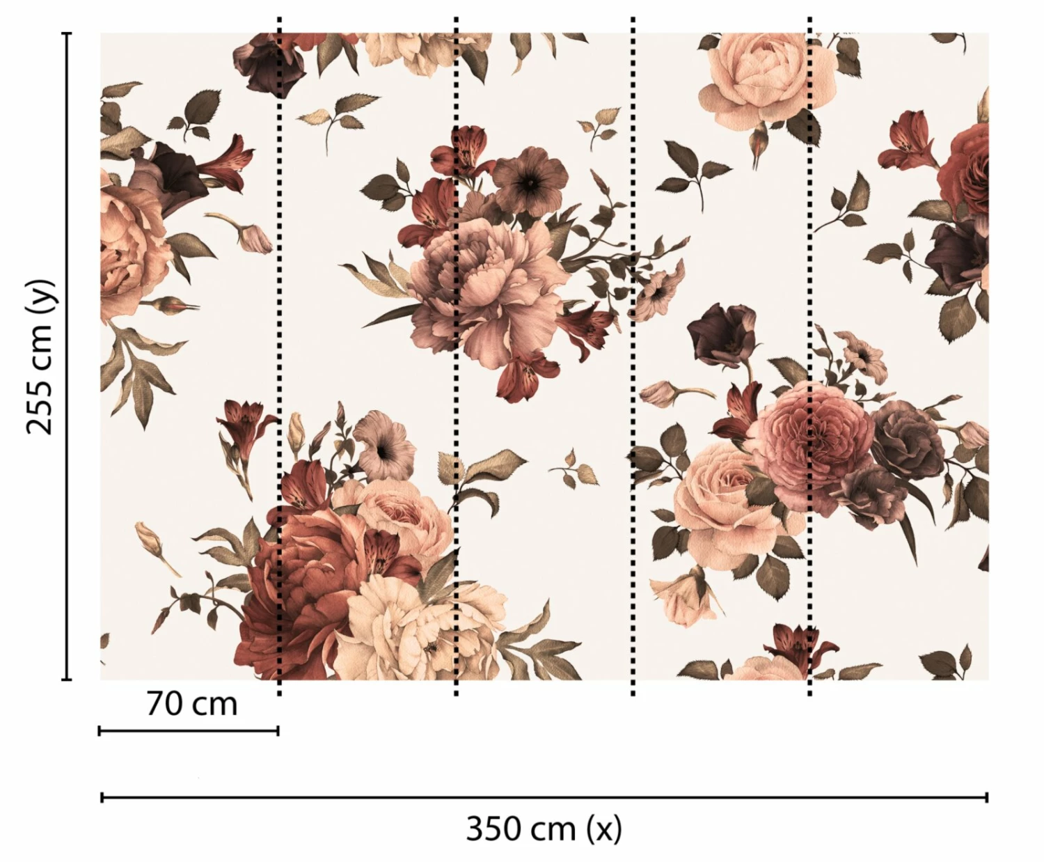 Fototapete DESIGNWALLS - rosa-creme - Blumen - 2,55 Meter 2 Fototapete DESIGNWALLS - rosa-creme - Blumen - 2,55 Meter – Bild 2