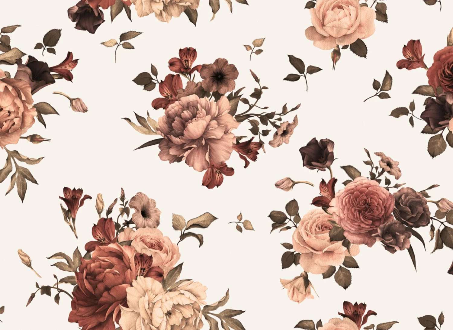 Fototapete DESIGNWALLS - rosa-creme - Blumen - 2,55 Meter 1 Fototapete DESIGNWALLS - rosa-creme - Blumen - 2,55 Meter
