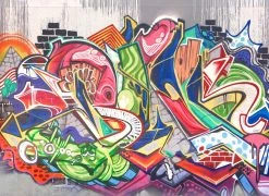 Fototapete DESIGNWALLS - bunt-grau - Graffiti - 2,55 Meter