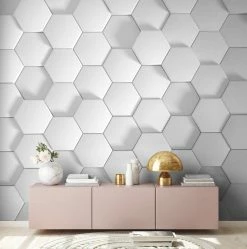 Fototapete DESIGNWALLS - grau - 3D-Art - 2,55 Meter -Baumarkt Verkaufsgeschäft 9004629700 03 1600Wx1600H