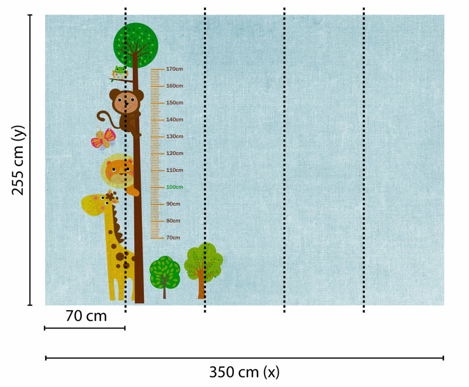 Fototapete DESIGNWALLS - blau-braun - Kinderzimmer - 2,55 Meter 2 Fototapete DESIGNWALLS - blau-braun - Kinderzimmer - 2,55 Meter – Bild 2