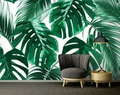 Fototapete DESIGNWALLS - grün-weiß - Dschungel - 2,55 Meter -Baumarkt Verkaufsgeschäft 9004633700 03 1600Wx1600H
