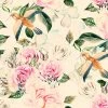 Fototapete DESIGNWALLS - creme-rosa - Blumen - 2,55 Meter