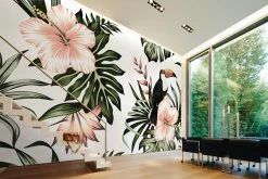 Fototapete DESIGNWALLS - weiß-rosa - Blumen - 2,55 Meter -Baumarkt Verkaufsgeschäft 9004635500 03 1600Wx1600H