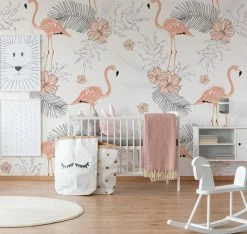 Fototapete DESIGNWALLS - weiß-rosa - Pelikan - 2,55 Meter -Baumarkt Verkaufsgeschäft 9004636300 03 1600Wx1600H