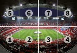 Fototapete DESIGNWALLS 2.0 - rot-grün - FCB Stadion - 2,5 Meter -Baumarkt Verkaufsgeschäft 9004637600 03 1600Wx1600H