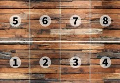 Fototapete DESIGNWALLS 2.0 - braun - Holz - 2,5 Meter -Baumarkt Verkaufsgeschäft 9004638500 03 1600Wx1600H