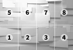 Fototapete DESIGNWALLS 2.0 - weiß-grau - 3D-Art - 2,5 Meter -Baumarkt Verkaufsgeschäft 9004638700 03 1600Wx1600H