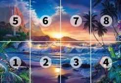 Fototapete DESIGNWALLS 2.0 - bunt-blau - Strand - 2,5 Meter -Baumarkt Verkaufsgeschäft 9004640200 03 1600Wx1600H