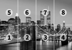 Fototapete DESIGNWALLS 2.0 - schwarz-weiß - New York - 2,5 Meter -Baumarkt Verkaufsgeschäft 9004640800 03 1600Wx1600H