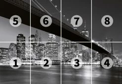 Fototapete DESIGNWALLS 2.0 - schwarz-weiß - New York - 2,5 Meter -Baumarkt Verkaufsgeschäft 9004640900 03 1600Wx1600H