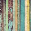 Fototapete DESIGNWALLS 2.0 - bunt-blau - Holzwand - 2,5 Meter