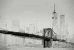 Fototapete DESIGNWALLS 2.0 - schwarz-weiß - New York - 2,6 Meter