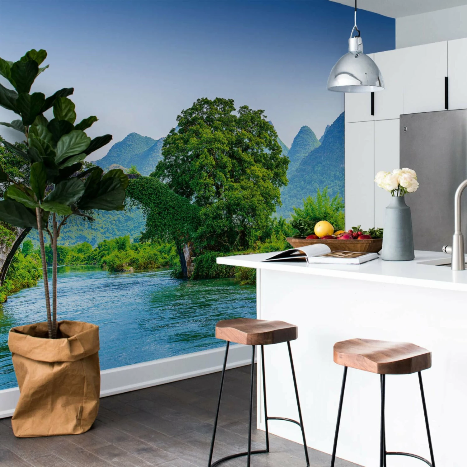 Fototapete DESIGNWALLS 2.0 - grün-blau - Landschaft - 2,6 Meter 2 Fototapete DESIGNWALLS 2.0 - grün-blau - Landschaft - 2,6 Meter – Bild 2