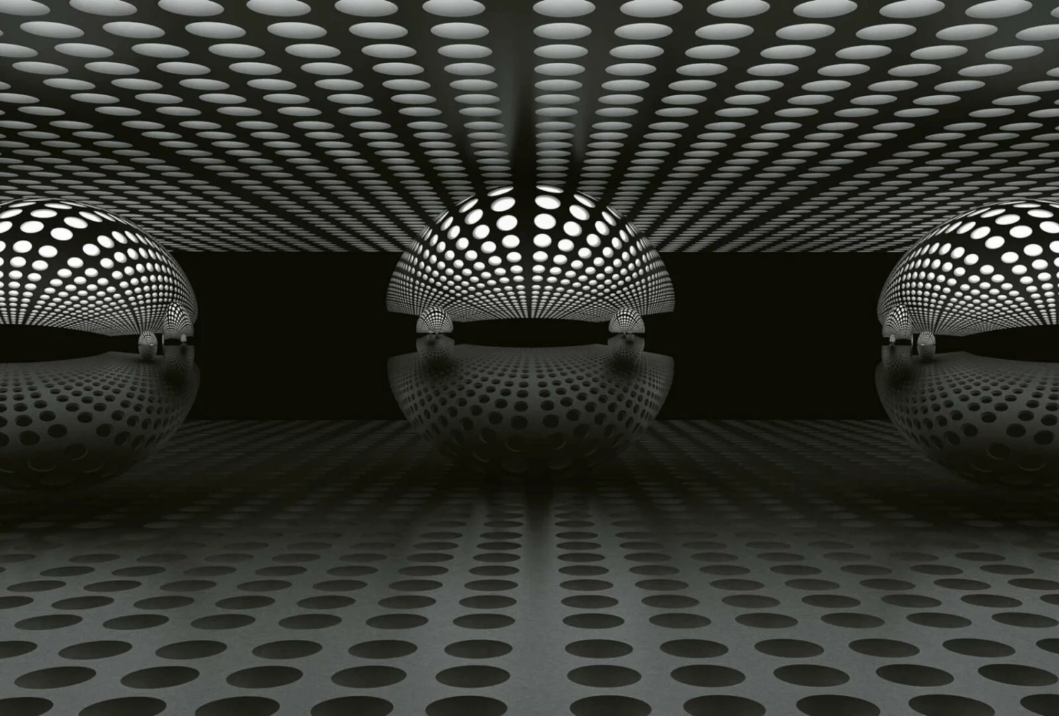 Fototapete DESIGNWALLS 2.0 - schwarz-grau - 3D-Art - 2,6 Meter 1 Fototapete DESIGNWALLS 2.0 - schwarz-grau - 3D-Art - 2,6 Meter