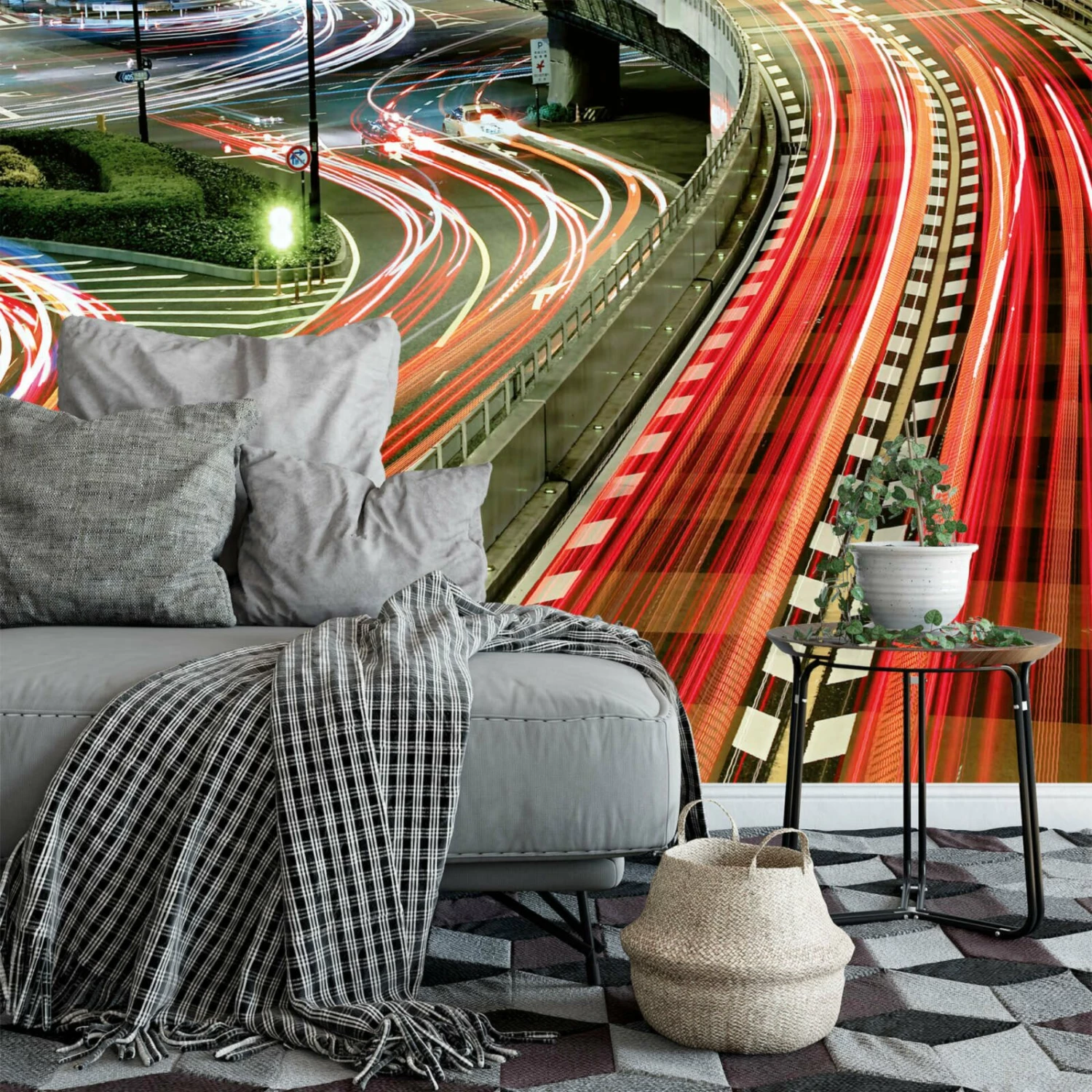 Fototapete DESIGNWALLS 2.0 - rot-grau - Skyline - 2,6 Meter 2 Fototapete DESIGNWALLS 2.0 - rot-grau - Skyline - 2,6 Meter – Bild 2