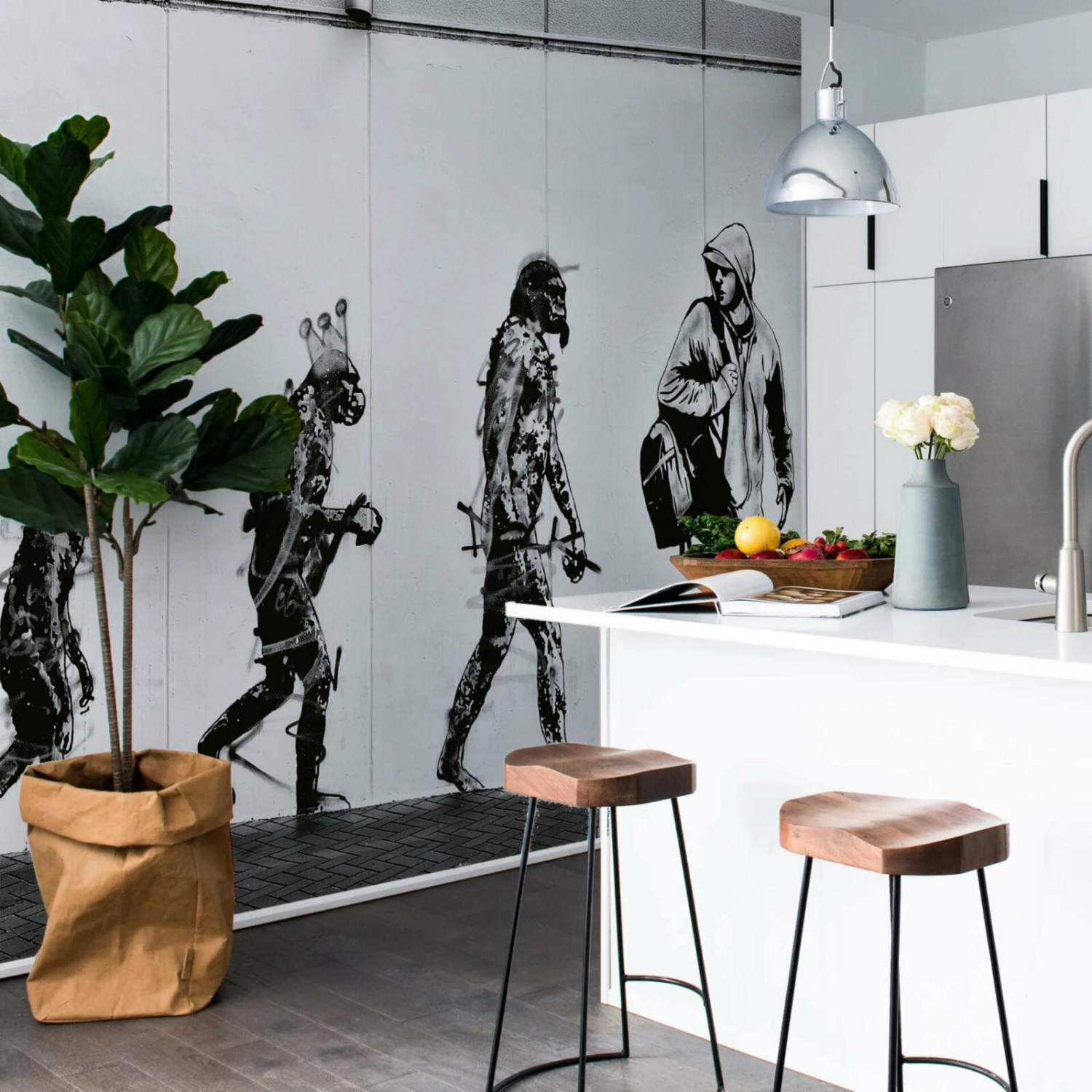 Fototapete DESIGNWALLS 2.0 - schwarz-weiß - Kunst - 2,6 Meter 2 Fototapete DESIGNWALLS 2.0 - schwarz-weiß - Kunst - 2,6 Meter – Bild 2